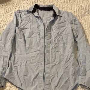 Zara Light Blue Casual Button Down Shirt